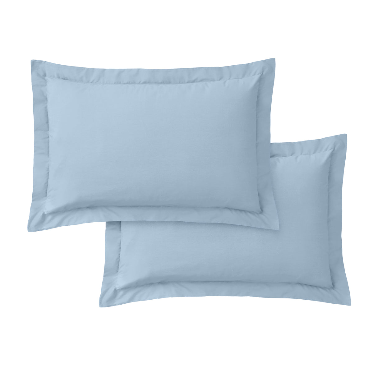 Bianca 200 Thread Count Cotton Percale Pair of Oxford Pillowcases Blue