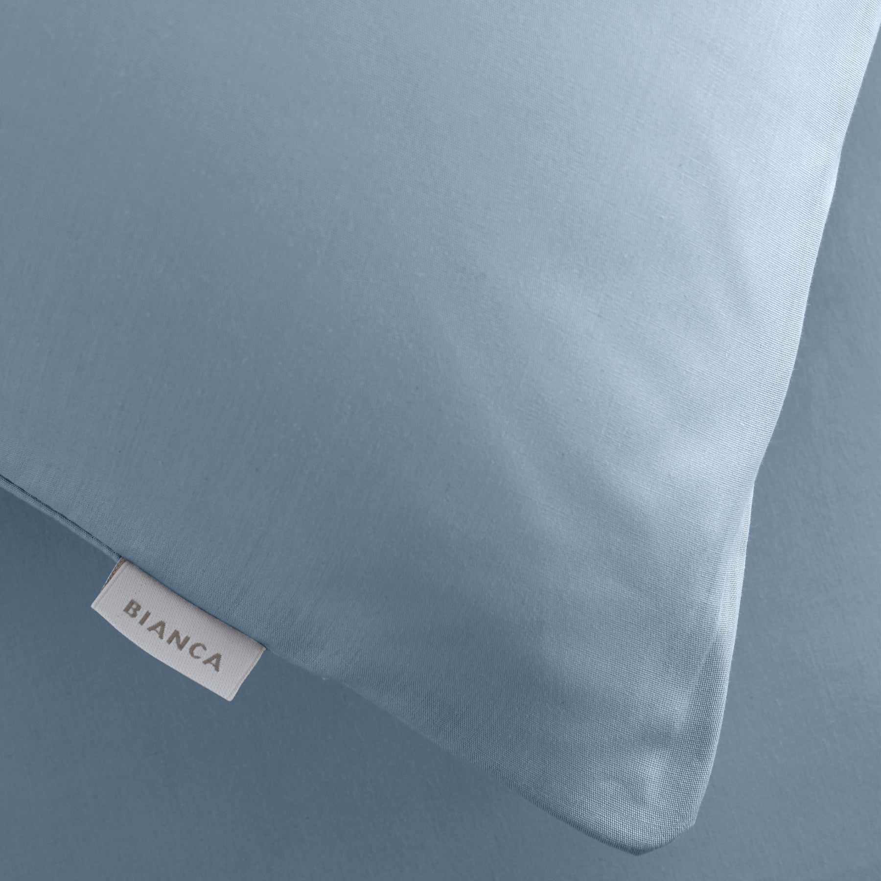 Bianca 200 Thread Count Cotton Percale Extra Deep Pair of Housewife Pillowcases Blue