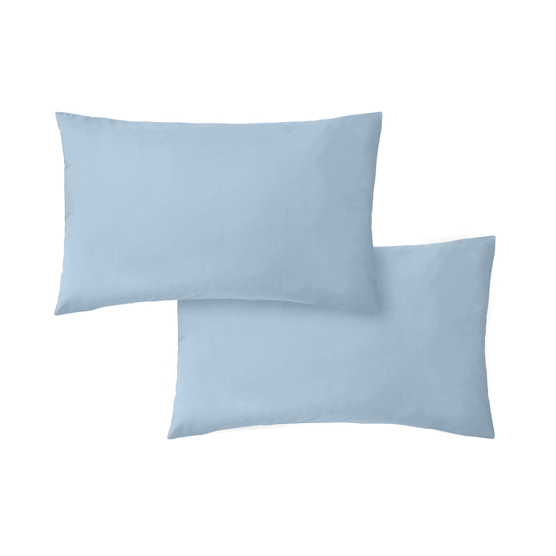 Bianca 200 Thread Count Cotton Percale Extra Deep Pair of Housewife Pillowcases Blue