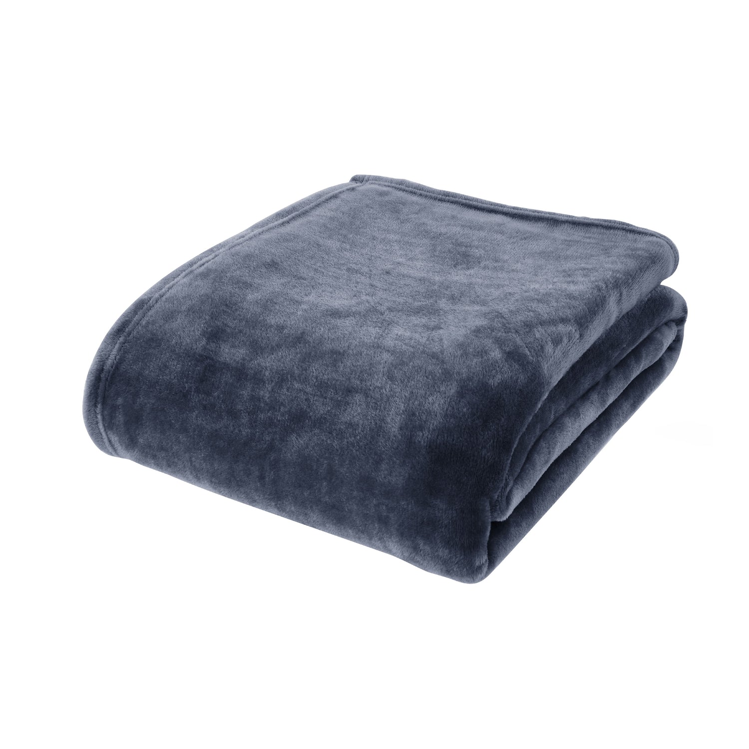Catherine Lansfield Raschel Velvet Touch 130cm x 170cm Throw Navy