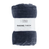 Catherine Lansfield Raschel Velvet Touch 200cm x 240cm Throw Navy