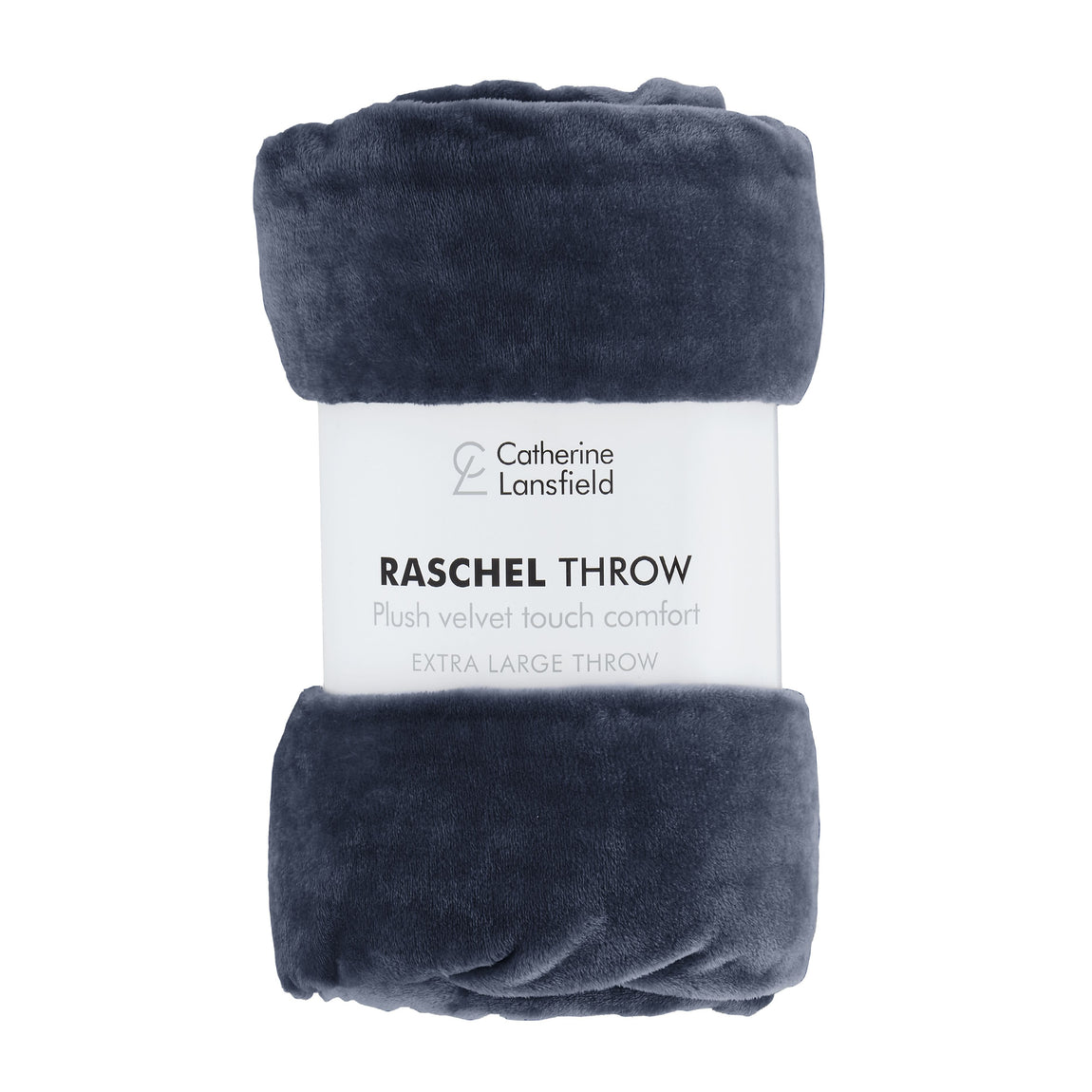 Catherine Lansfield Raschel Velvet Touch 200cm x 240cm Throw Navy