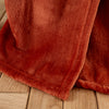 Catherine Lansfield Raschel Velvet Touch 200cm x 240cm Throw Burnt Orange