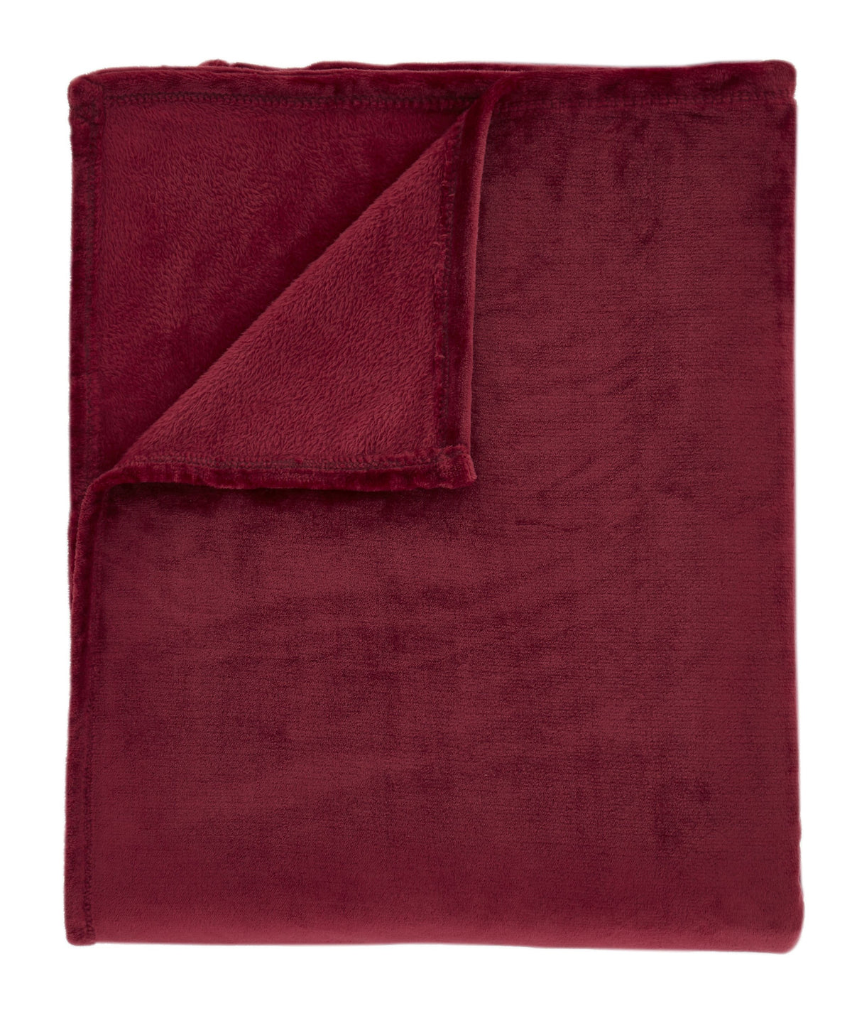 Catherine Lansfield Raschel Velvet Touch 130cm x 170cm Throw Red
