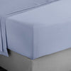 Bianca 400 Thread Count Cotton Sateen Bed Linen Fitted Sheet Blue
