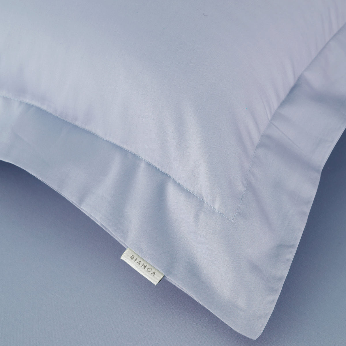 Bianca 400 Thread Count Cotton Sateen Pair of Oxford Pillowcases Blue