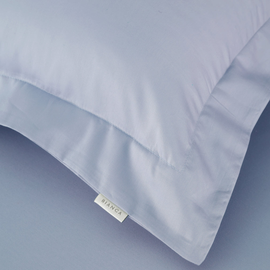 Bianca 400 Thread Count Cotton Sateen Pair of Oxford Pillowcases Blue