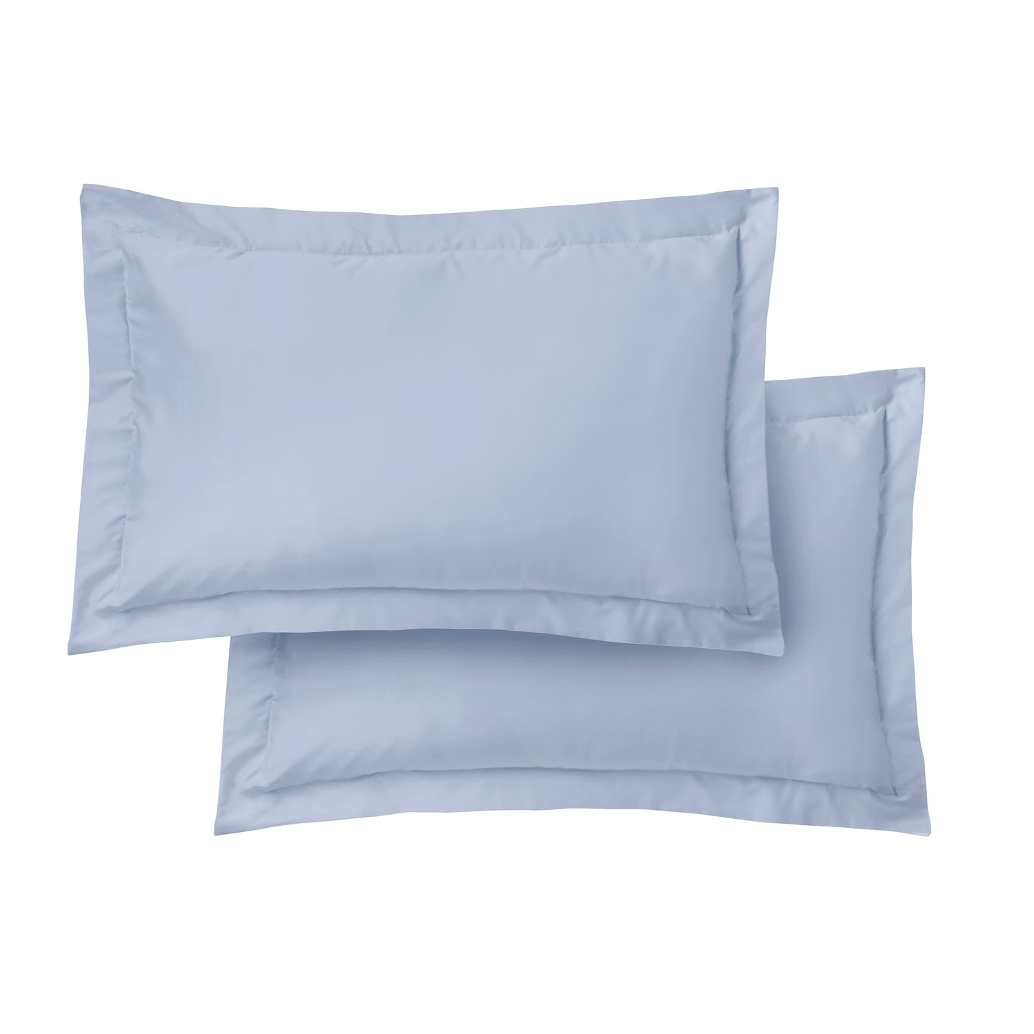 Bianca 400 Thread Count Cotton Sateen Pair of Oxford Pillowcases Blue