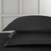 Bianca 400 Thread Count Cotton Sateen Pair of Oxford Pillowcases Black