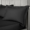 Bianca 400 Thread Count Cotton Sateen Pair of Oxford Pillowcases Black