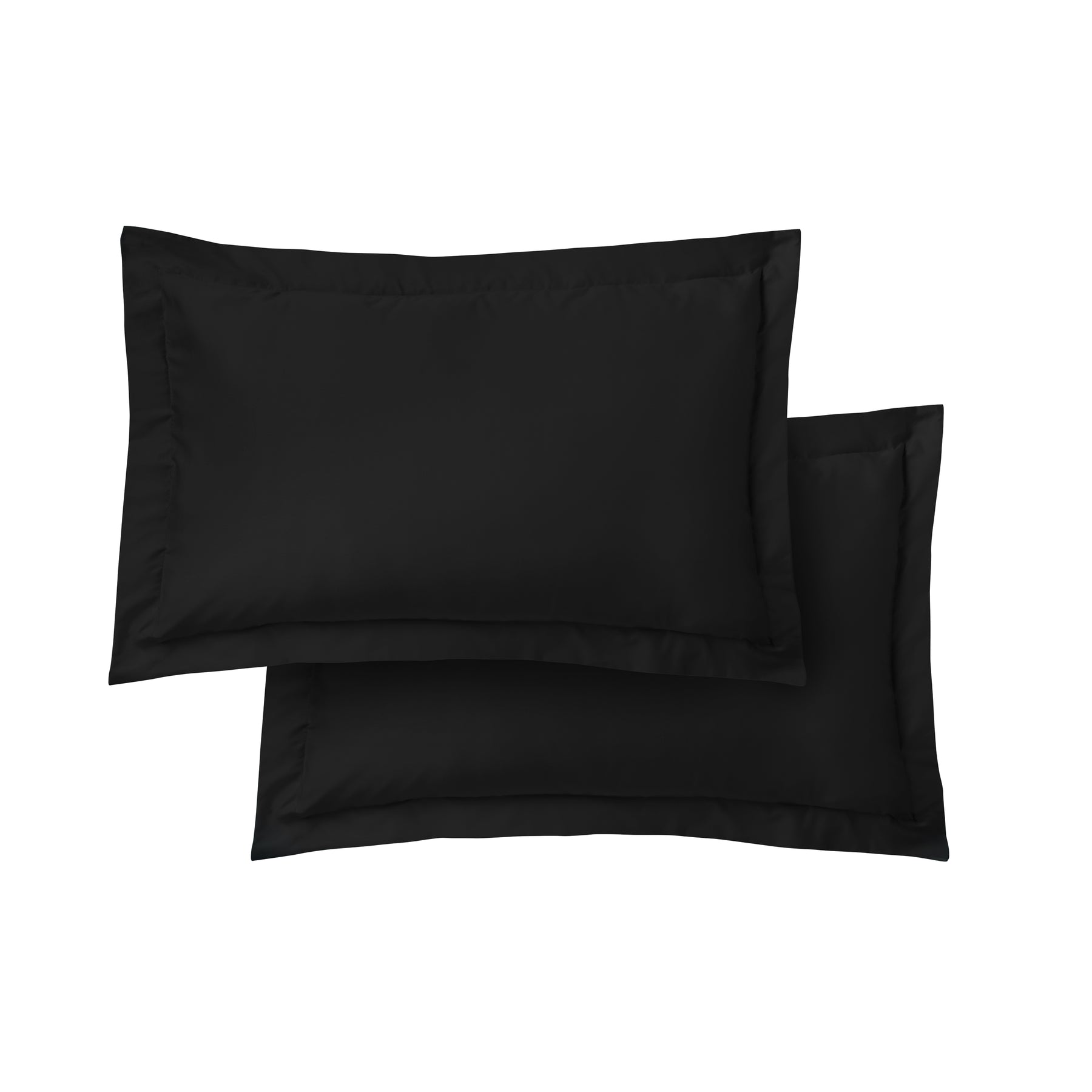 Bianca 400 Thread Count Cotton Sateen Pair of Oxford Pillowcases Black