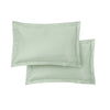 Bianca 400 Thread Count Cotton Sateen Pair of Oxford Pillowcases Green