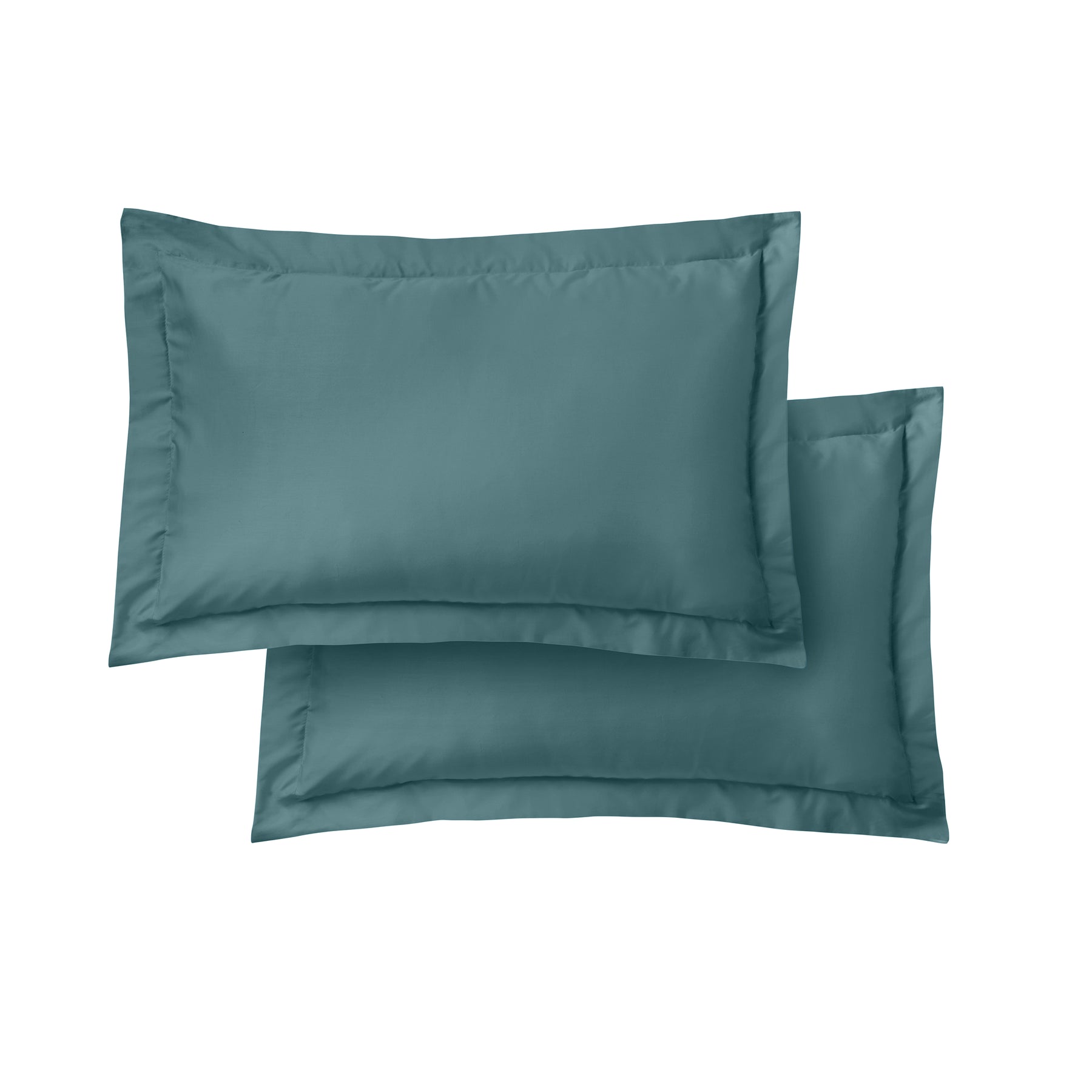 Bianca 400 Thread Count Cotton Sateen Pair of Oxford Pillowcases Teal