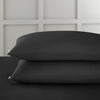 Bianca 400 Thread Count Cotton Sateen Pair of Housewife Pillowcases Black