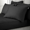 Bianca 400 Thread Count Cotton Sateen Pair of Housewife Pillowcases Black