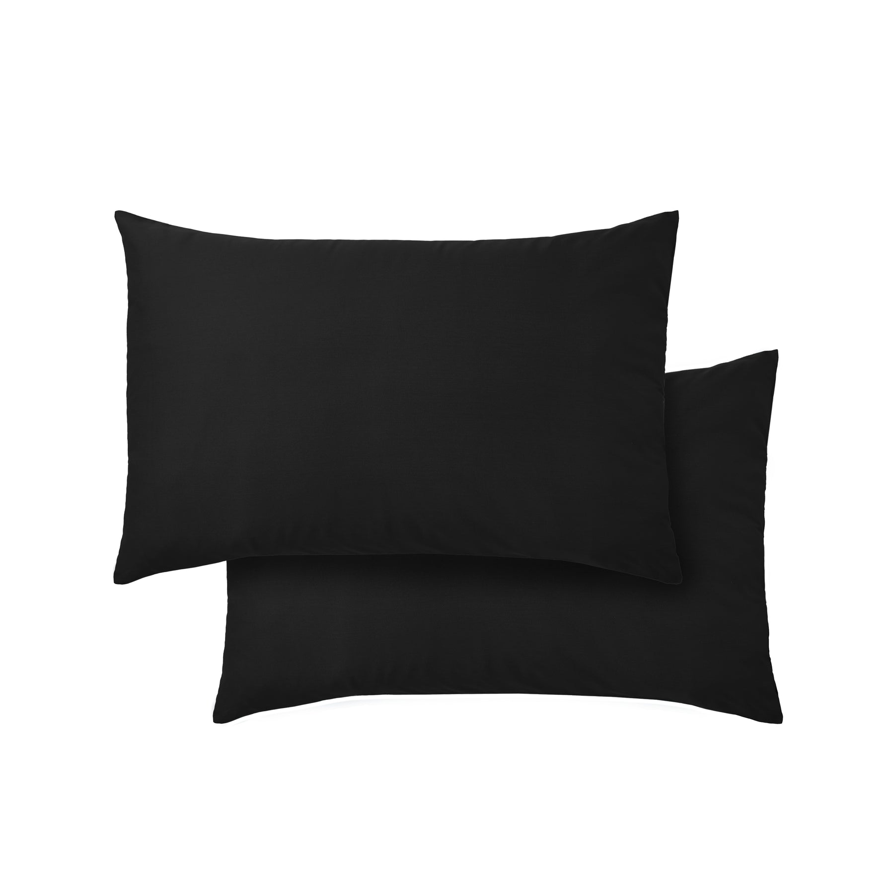 Bianca 400 Thread Count Cotton Sateen Pair of Housewife Pillowcases Black