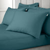 Bianca 400 Thread Count Cotton Sateen Pair of Housewife Pillowcases Teal