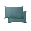 Bianca 400 Thread Count Cotton Sateen Pair of Housewife Pillowcases Teal