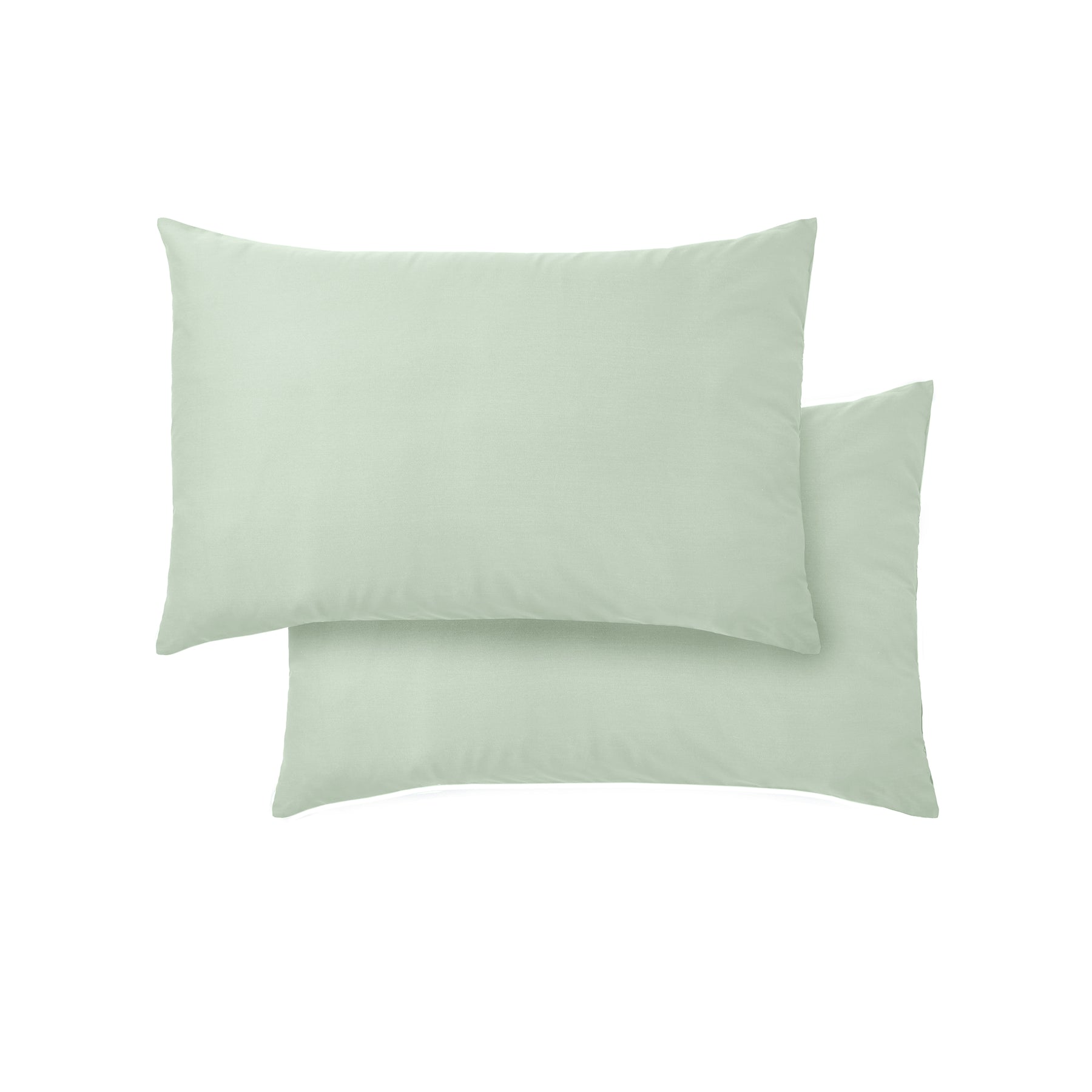 Bianca 400 Thread Count Cotton Sateen Pair of Housewife Pillowcases Green