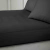 Bianca 400 Thread Count Cotton Sateen Bed Linen Fitted Sheet Black