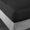 Bianca 400 Thread Count Cotton Sateen Bed Linen Fitted Sheet Black