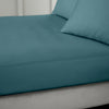 Bianca 400 Thread Count Cotton Sateen Bed Linen Fitted Sheet Teal
