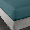 Bianca 400 Thread Count Cotton Sateen Bed Linen Fitted Sheet Teal