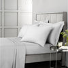 Bianca 400 Thread Count Cotton Sateen Bed Linen Flat Sheet Dove Grey