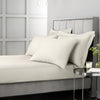 Bianca 400 Thread Count Cotton Sateen Bed Linen Flat Sheet Oyster
