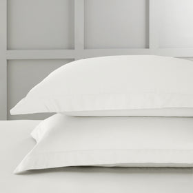 Bianca 400 Thread Count Cotton Sateen Pair of Oxford Pillowcases Ivory