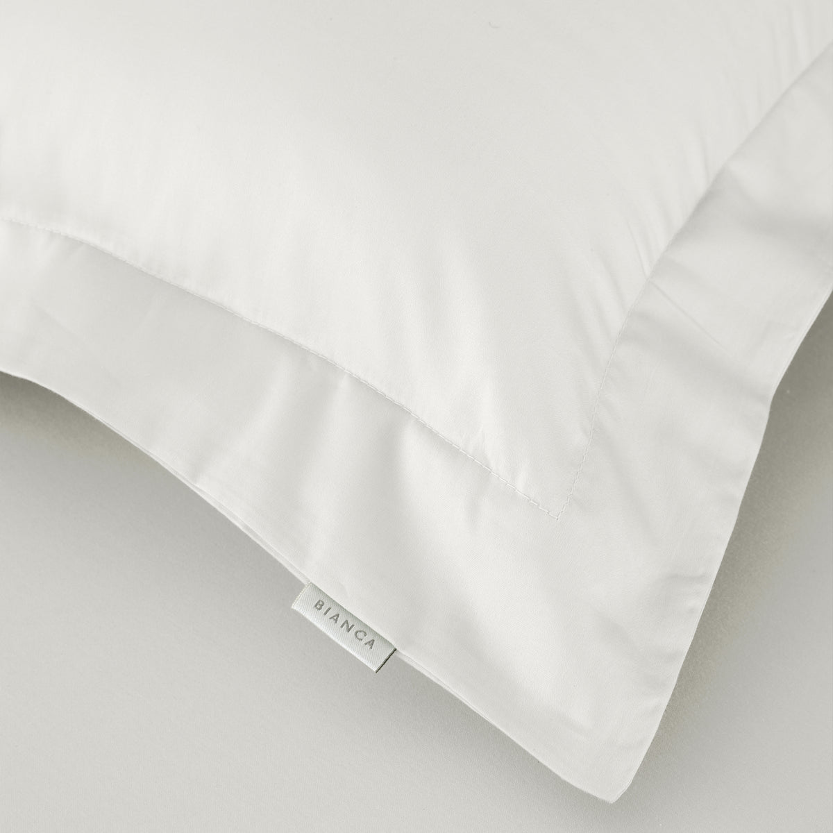 Bianca 400 Thread Count Cotton Sateen Pair of Oxford Pillowcases Ivory