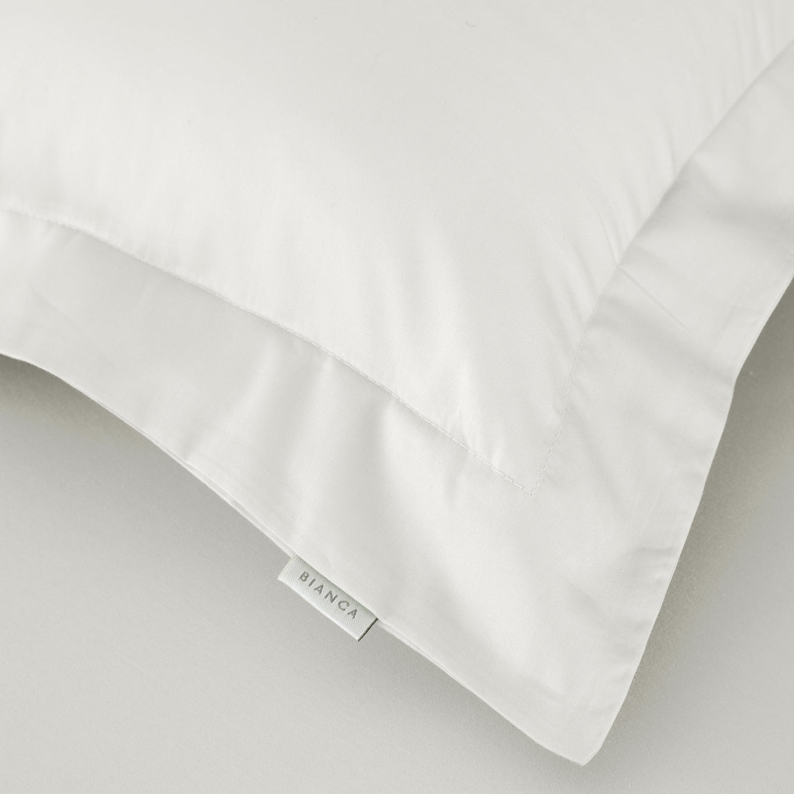 Bianca 400 Thread Count Cotton Sateen Pair of Oxford Pillowcases Ivory