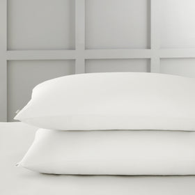 Bianca 400 Thread Count Cotton Sateen Pair of Housewife Pillowcases Ivory