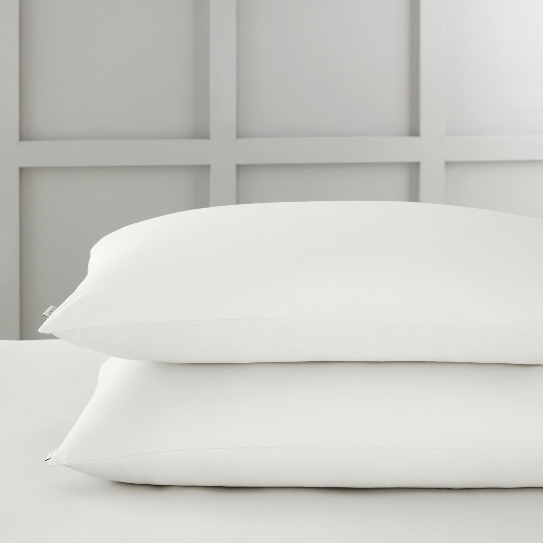 Bianca 400 Thread Count Cotton Sateen Pair of Housewife Pillowcases Ivory