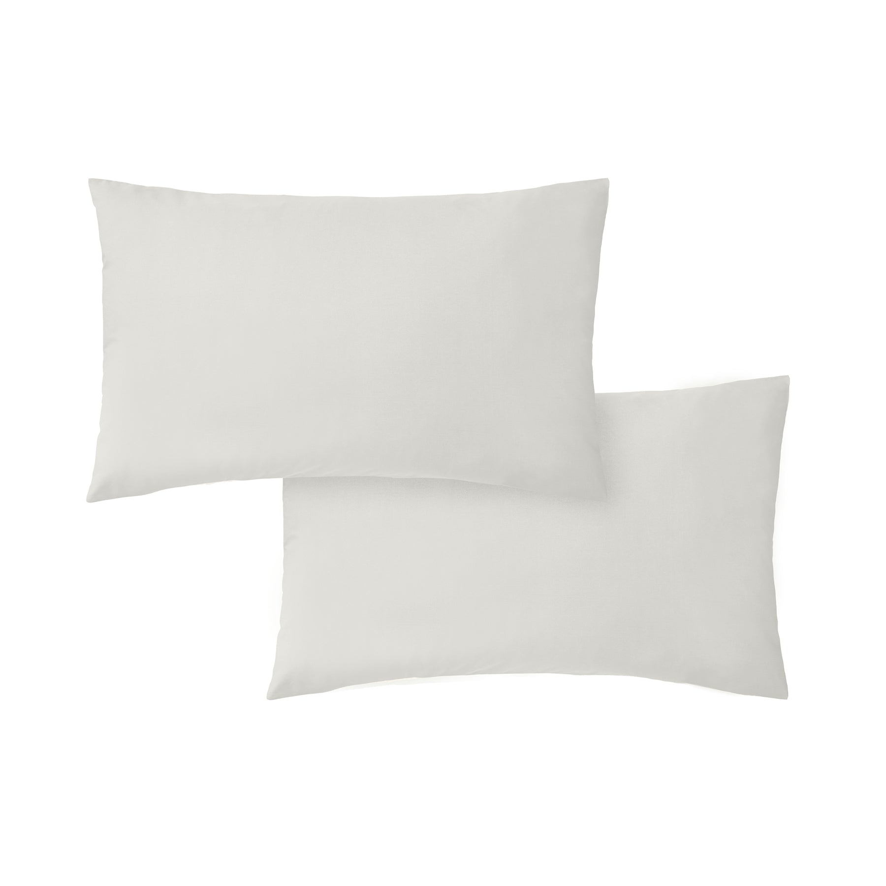 Bianca 400 Thread Count Cotton Sateen Pair of Housewife Pillowcases Ivory