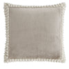 Catherine Lansfield Velvet Faux Fur Filled Cushion 55cm x 55cm Natural