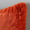 Catherine Lansfield Velvet Faux Fur Filled Cushion 55cm x 55cm Burnt Orange