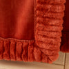 Catherine Lansfield Velvet and Faux Fur 150cmx200cm Throw Burnt Orange