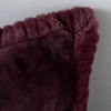 Catherine Lansfield Velvet Faux Fur Filled Cushion 55cm x 55cm Plum