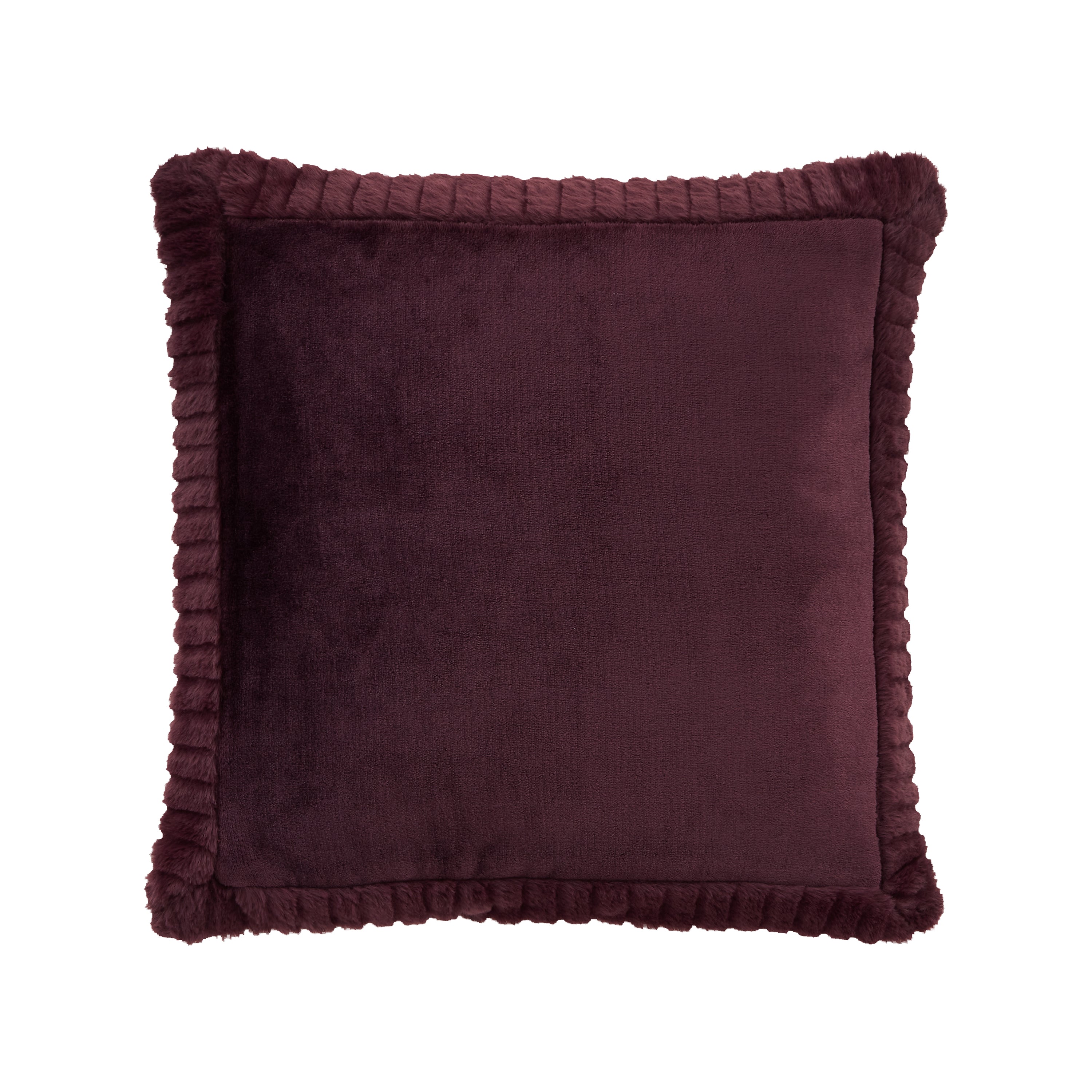 Velvet Mauve Fur Pillow Artificial Wool Fur Sheepskin Cushion