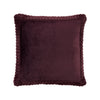 Catherine Lansfield Velvet Faux Fur Filled Cushion 55cm x 55cm Plum