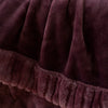 Catherine Lansfield Velvet and Faux Fur 150cmx200cm Throw Plum