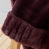 Catherine Lansfield Velvet and Faux Fur 150cmx200cm Throw Plum