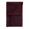 Catherine Lansfield Velvet and Faux Fur 150cmx200cm Throw Plum