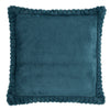 Catherine Lansfield Velvet Faux Fur Filled Cushion 55cm x 55cm Teal