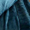 Catherine Lansfield Velvet And Faux Fur 150cmx200cm Throw Teal