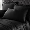 Catherine Lansfield Silky Soft Satin Duvet Cover Bedding Set Black