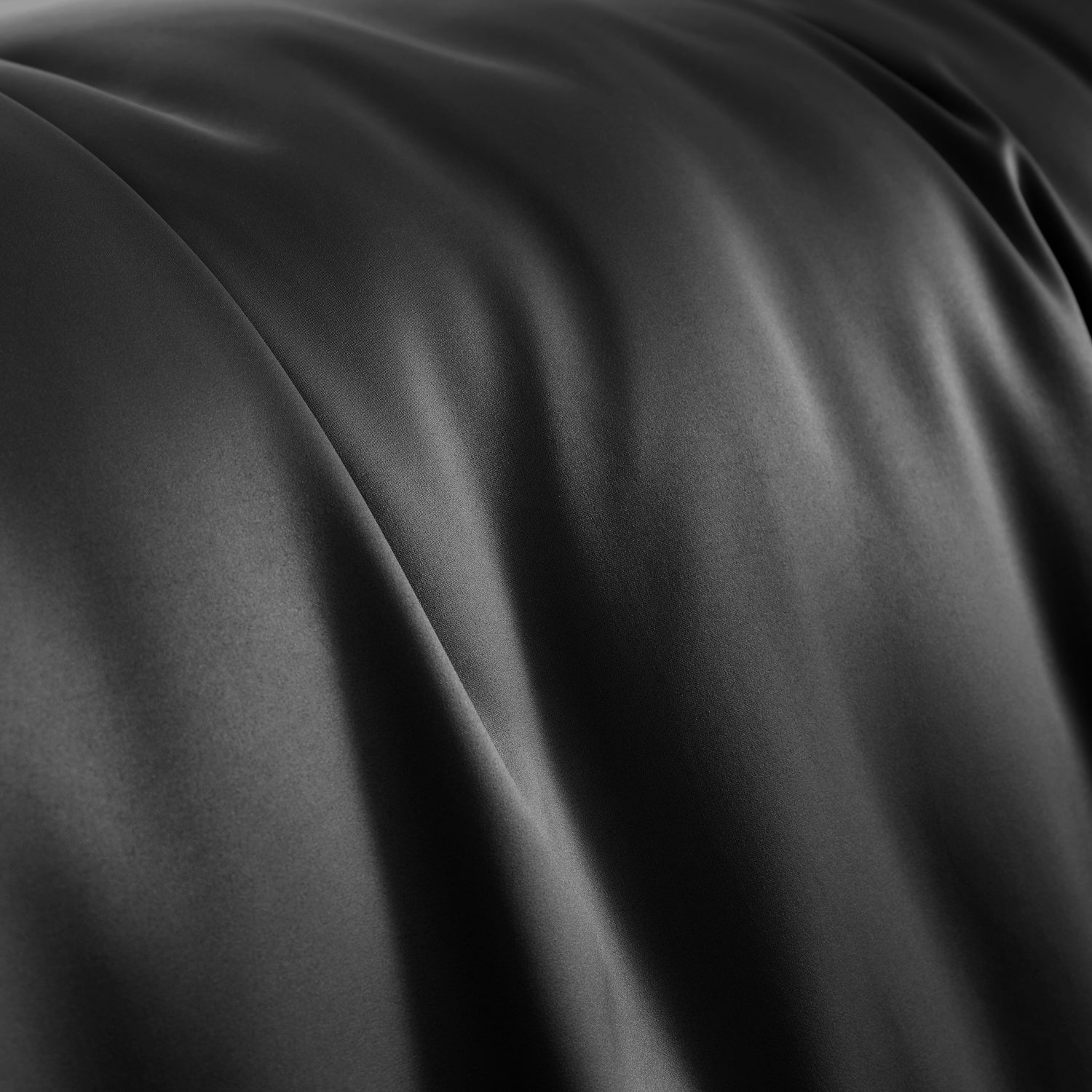 Catherine Lansfield Silky Soft Satin Duvet Cover Bedding Set Black
