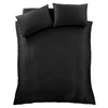 Catherine Lansfield Silky Soft Satin Duvet Cover Bedding Set Black