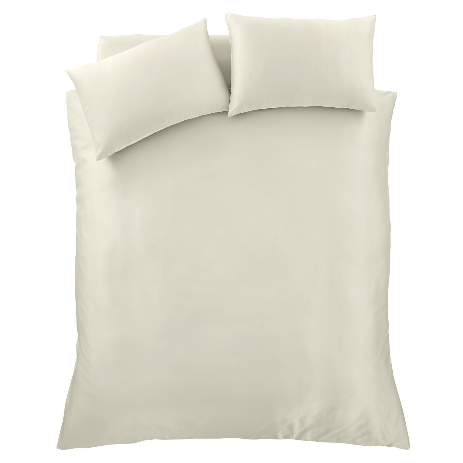 Catherine Lansfield Silky Soft Satin Duvet Cover Bedding Set Champagne